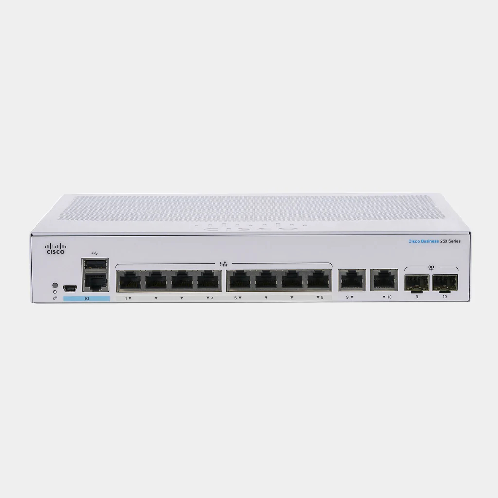 Cisco Business CBS250-8T-E-2G Smart Switch