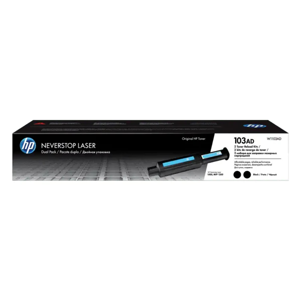 HP 103AD Dual Pack Black Original Neverstop Laser Toner Reload Kit
