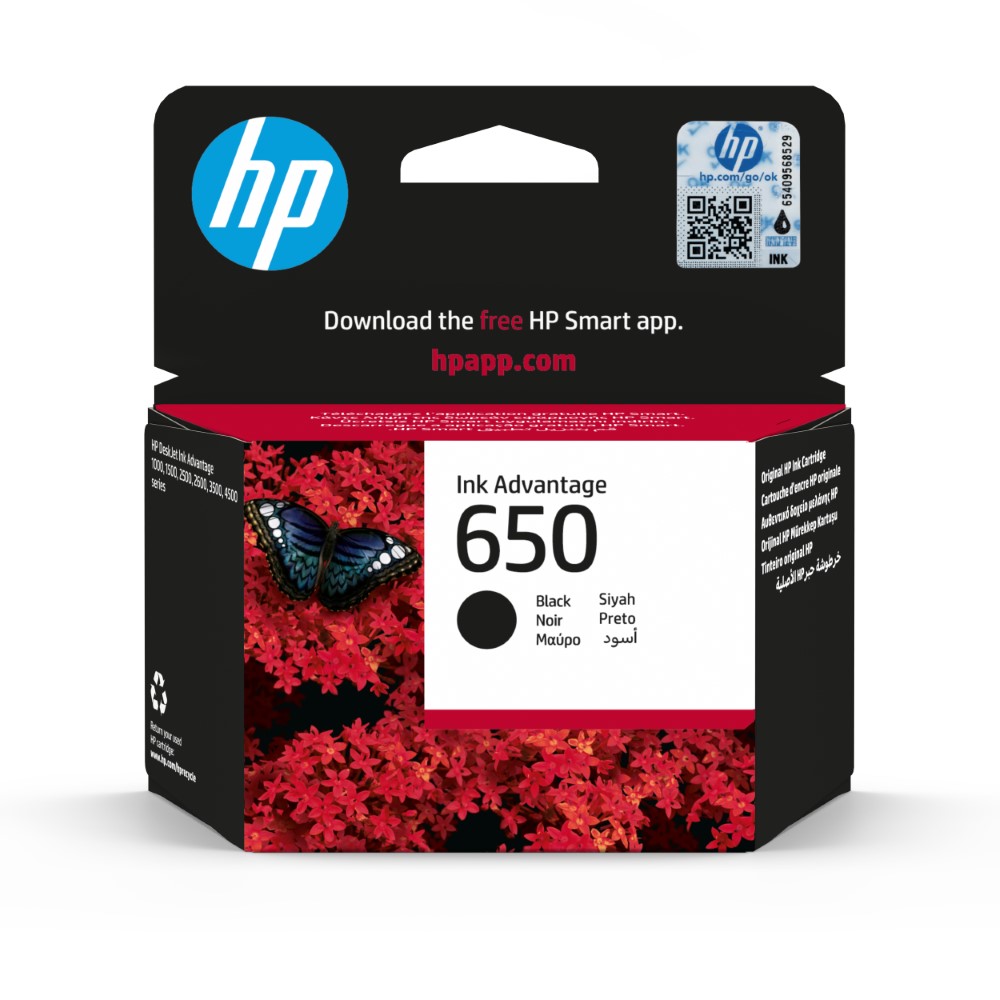 HP 650 Black Original Ink Advantage Cartridge