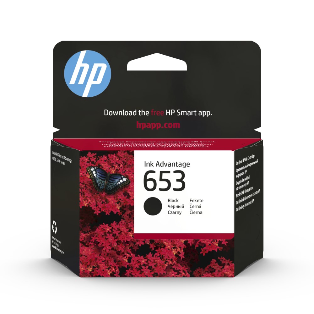 HP 653 Black Original Ink Advantage Cartridge