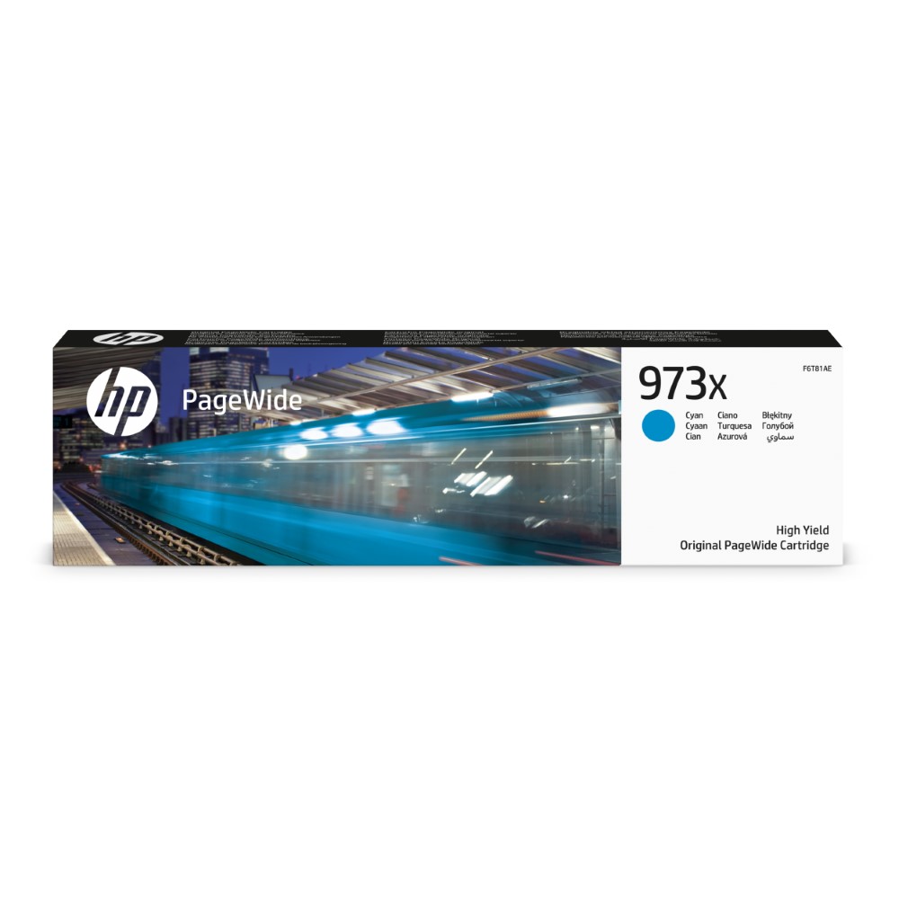 HP 973X High Yield Cyan Original PageWide Cartridge