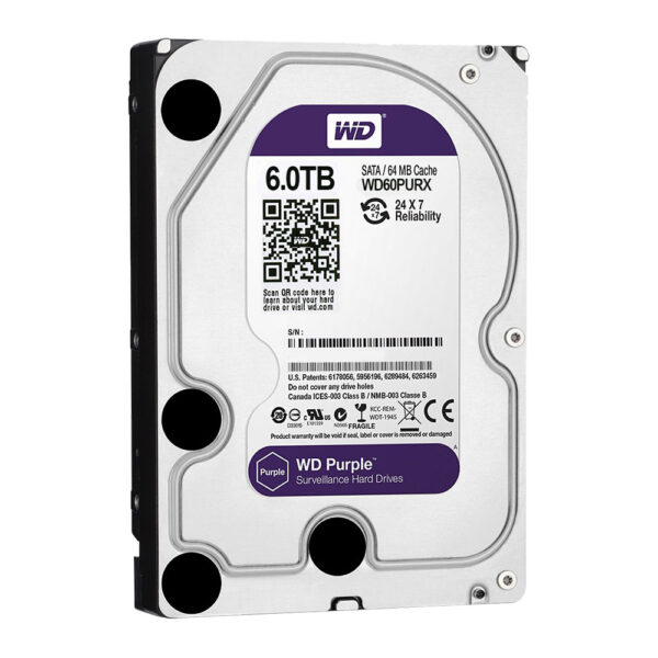Western Digital 6TB WD Purple Surveillance Internal Hard Drive HDD 