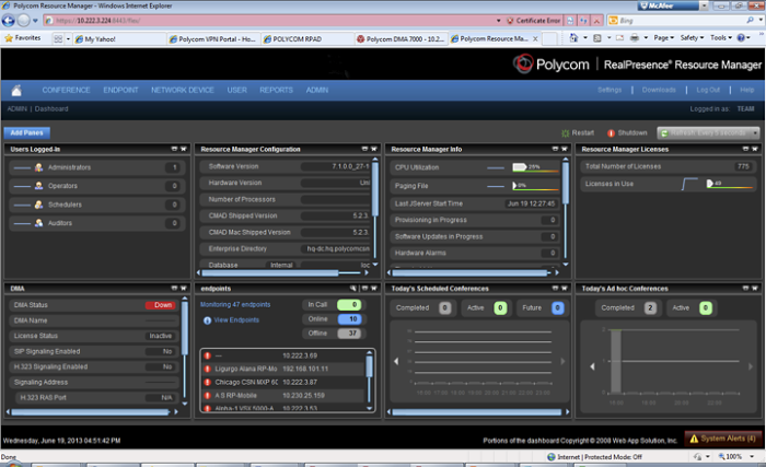 REALPRESENCE RESOURCE MANAGER