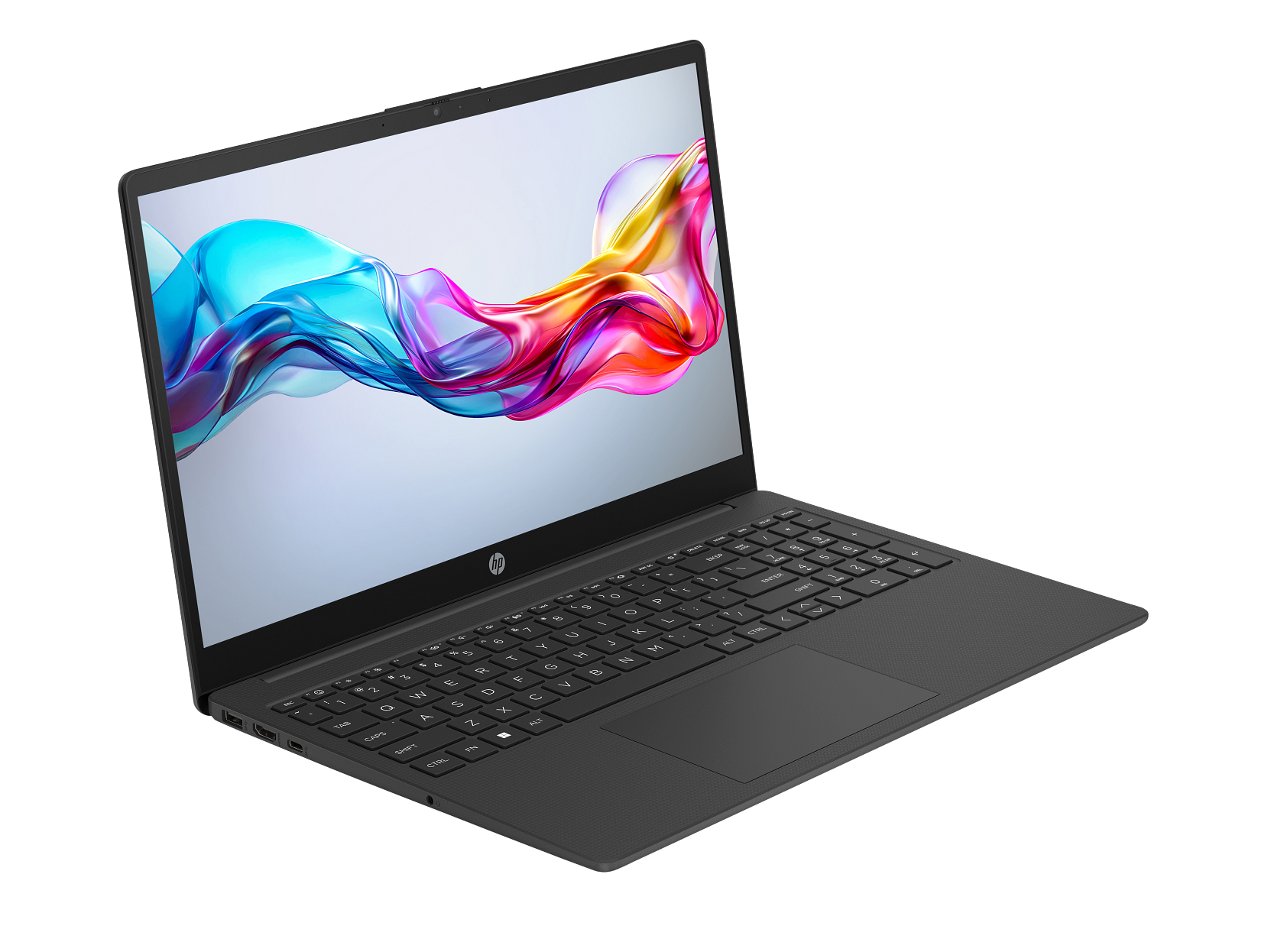 HP 15.6-inch laptop with Intel Core Ultra 5 processor and Intel Arc graphics, designed for everyday productivity.
