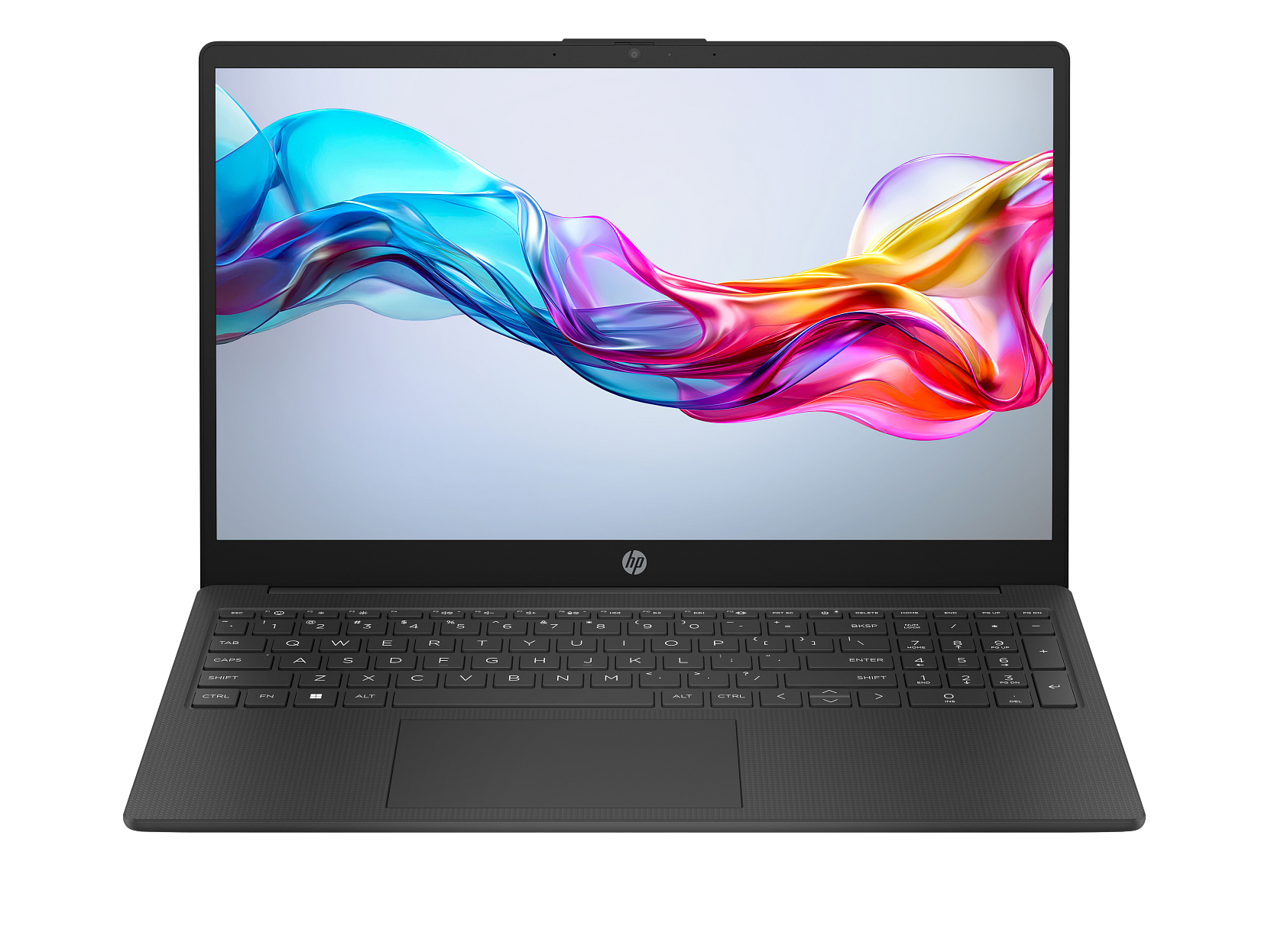 HP 15.6-inch laptop with Intel Core Ultra 5 processor and Intel Arc graphics, designed for everyday productivity.