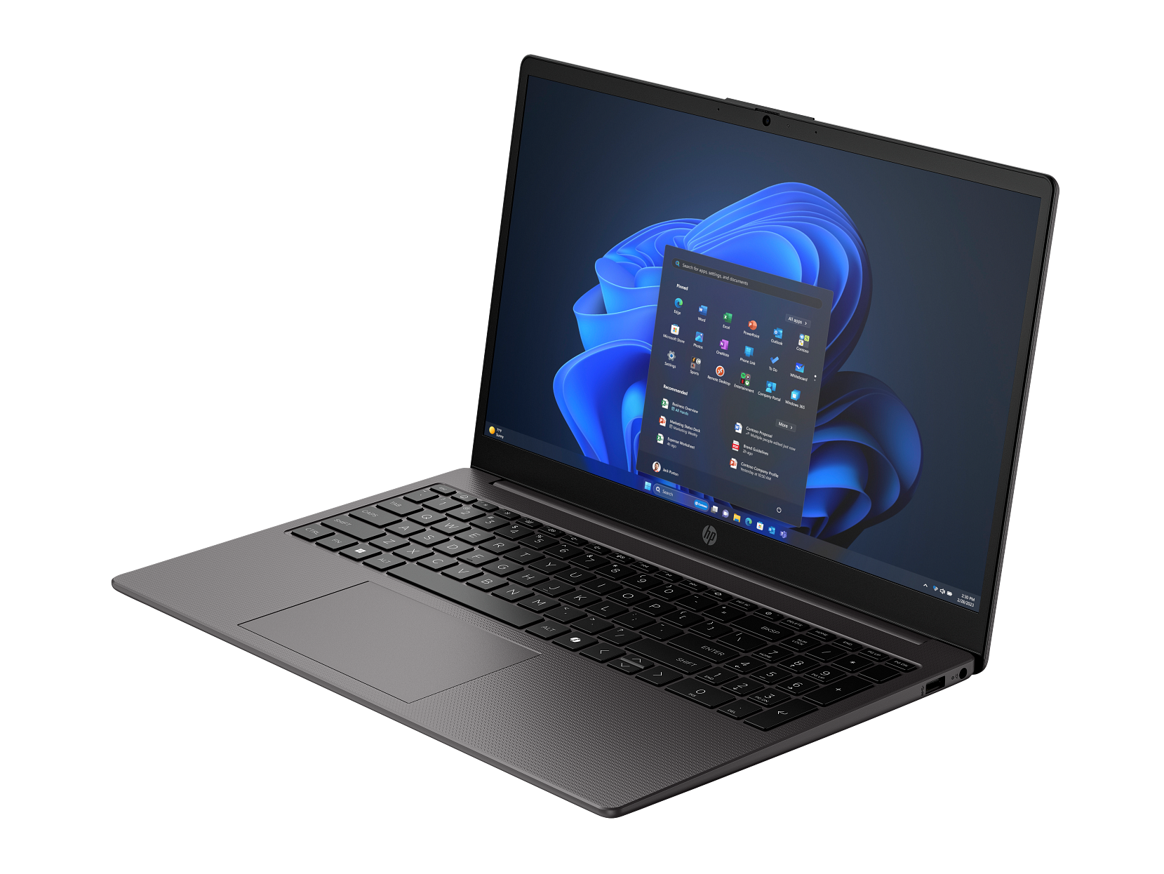 HP 15.6-inch notebook laptop with Intel Core 7 processor, shown as a professional everyday laptop.