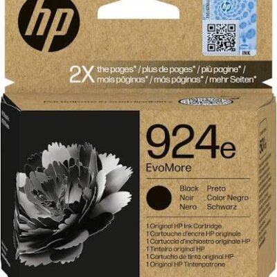 HP 924e EvoMore Black Original Ink Cartridge (4K0V0NE)