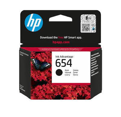 HP 654 Black Original Ink Advantage Cartridge (7FP39UE)