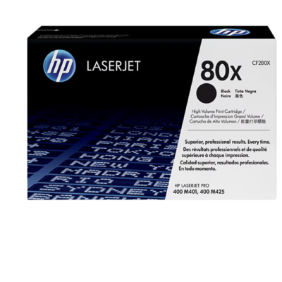 HP 80X High Yield Black Original LaserJet Toner Cartridge (CF280X)