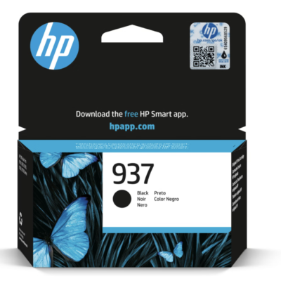 HP 937 Black Original Ink Cartridge (4S6W5NE#CE1)