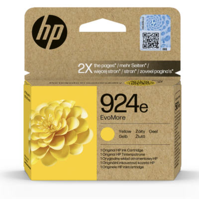 HP 924e EvoMore Yellow Original Ink Cartridge (4K0U9NE#CE1)