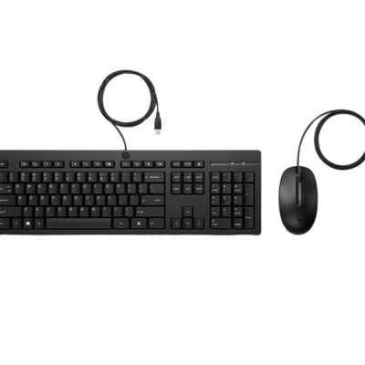 HP 225 Wired Mouse and Keyboard Combo black Color Cable length:180 cm (keyboard, mouse) (AX2Y7AA)