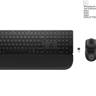 HP Multi-Device Dual-Mode Mouse and Keyboard Combo with Palm Rest 585C Color : Black (BD5F3AA)
